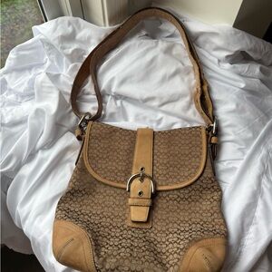Coach Large Tan and Brown Soho Bag